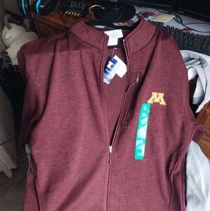 NWT Champion Red Zip Up Sweater UofM Golden Gophers University of Minnesota